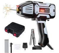 Uadme Soldador de Arco Portátil, Soldador de Hilo sin Gas, Soldador Inverter Electrodo 200 A, Inversor IGBT, con 10 Varillas de Soldadura, para Varilla de Soldar 1,6-3,2 mm