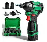 Uadme Taladro Percutor a Bateria 16,8V, Destornillador Electrico Inalámbrico con 2 Baterías 2000mAh, 150Nm, 3 Velocidad, Taladro Atornillador para Reparación y DIY