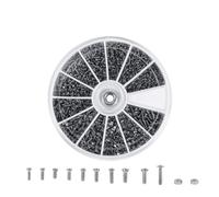 Uadme Tornillos y Tuercas Pequeños Kit, 600 Piezas 12 Tipos de Mini Tuercas Tornillos Sujetadores M1 M1.2 M1.4 M1.6, Kit Surtido de Tornillos Pequeños de Reparación
