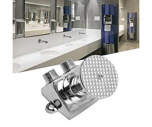 Uadme Válvula De Pedal De Montaje En Piso,Válvula De Interruptor De Control De Grifo De Agua Con Pedal De Ahorro De Agua De Acero Inoxidable Para Lugares Públicos,Salida Doble