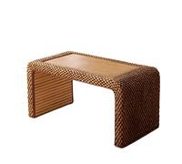 uadyie Mesa de centro con almacenamiento, mesa de centro de ratán, mesa de té zen, ventana de bahía, balcón, mesa baja para el hogar, sala de estar, mesa de centro pequeña para sala de estar (S)