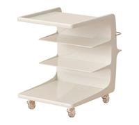 uadyie Mesa de Centro Pequeña Mesa Auxiliar de acrílico for sofá, mesita de Noche con Carrito extraíble, Mesa de Centro pequeña Medieval de Viento Color Crema Mesas de Centro Pequeñas para Sala