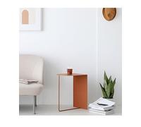 uadyie Mesa de Centro Pequeña Mesa Auxiliar Estilo Mesa Auxiliar de Metal Esmerilado sofá doméstico Simple Mesa de té pequeña Mesas de Centro Pequeñas para Sala(Two Orange Ones)