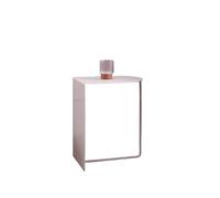 uadyie Mesa de Centro Pequeña Mesa Auxiliar Estilo Mesa Auxiliar de Metal Esmerilado sofá doméstico Simple Mesa de té pequeña Mesas de Centro Pequeñas para Sala(Two White Ones)