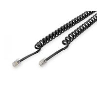UAE connection cable, RJ10 M/M, 2.0m, CU, 4x7x0,12mm, flat, helic, bl