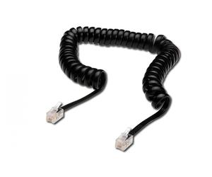 UAE connection cable, RJ10 M/M, 4.0m, CU, 4x7x0,12mm, flat, helic, bl