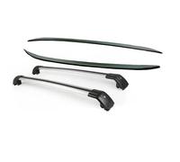 UAGFDFF Barras Techo Coche Juego De 2 Barras Techo + 2 Barras Transversales para Mitsubishi para Outlander 2022-2024, Portaequipajes Y Barras De Carga. Bacas Coche(Black Silver)