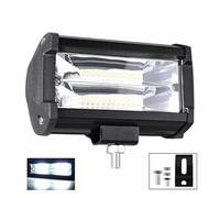 UAGFDFF Carcasas Para Faros Luz Trabajo Para Coche LED Todoterreno Focos 4x4 Lámpara Antiniebla Faro Diodo SUV ATV Tractor Barco Camiones 12V Y 24V Luces Circulación Diurna(72W 1PCS)