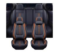 UAGFDFF Fundas Asiento Coche para Alfa para Romeo para Giulia Fundas Asiento Automóvil Universales Cuero Impermeables Y Completas Fundas Coche Asientos(Orange+Cushion)