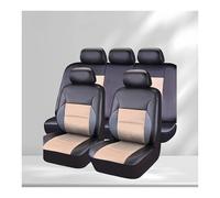 UAGFDFF Fundas Asiento Coche para Dodge para Caliber Juego Completo Universal Impermeable Fundas Asiento Automóvil Cuero Accesorios Fundas Coche Asientos(Beige)