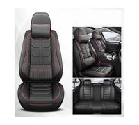 UAGFDFF Fundas Asiento Coche para Dodge para RAM 1500 Juego Completo Fundas Asiento Automóvil Cuero Universales Impermeables Accesorios Fundas Coche Asientos(Black Red+Cushion)