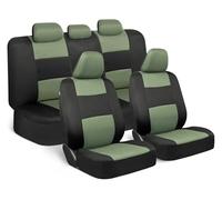 UAGFDFF Fundas Asiento Coche para Ford para Mondeo MK4 Juego Completo Fundas Asiento Automóvil Universales Cuero Interior Automóvil Fundas Coche Asientos(Black Green A)