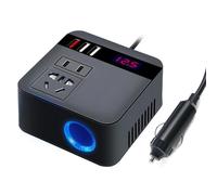 UAGFDFF Inversor Inversor De Potencia Universal para Vehículo Color Negro De 12 V/24 V A 110 V/220 V Multifuncional Inversor de Coche