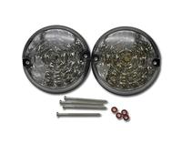 UAGFDFF Luces de giro 2 Luces LED Antiniebla Traseras Redondas Luces Señal Marcha Atrás Luces Indicadoras Para Land Para Rover Para Defender 90 110 2001-2016 95 Mm Indicador Espejo