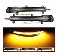 UAGFDFF Luces de giro Luz LED Señal Giro Dinámica Con Flujo Agua Intermitente Para Q5 SQ5 8R 2008-2017 Q7 SQ7 4L Facelift 2009-2015 Indicador Espejo(Amarillo)