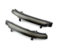 UAGFDFF Para Skoda Para Octavia MK2 A5 2009 2010 2011 2012 Luz LED Intermitente Dinámica Para Espejo Señal Giro Coche LáMparas Intermitentes(Smoked black)