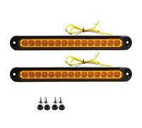 UAGFDFF tercera luz freno Luz LED Ámbar Para Remolque 10 Pulgadas 15 Luces LED Traseras Parada Tercera Barra Freno Tira Para Barcos Y Camiones Alta Resistencia Lámpara parada