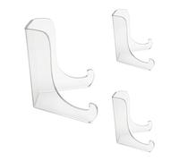 UAIAGM Paquete de 3 soportes y caballete de acrílico transparente para platos, cuencos y objetos pequeños, perfecto para decoración del hogar y exhibición de coleccionables