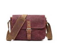 UALXPAO Bolso bandolera de lona para hombre Bolsos de hombro vintage lona encerada al óleo for hombre, bolso for cámara DSLR a prueba golpes, bandolera informal impermeable for(Color 2)