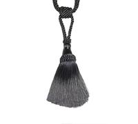 UALXPAO Curtain Tiebacks 1PC Curtain Tiebacks Tassel Clips Rope Tie Backs Holdbacks Decorative Holder Accessories for Drape para Salón Dormitorio Oficina(Charcoal)