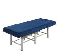UALXPAO Funda de Cama de Terciopelo Grueso, Funda de Cama de Belleza de Color sólido Simple, Funda de Cama de Masaje for salón de Belleza de Hotel Camilla Masaje Plegable(Dark Blue,190x70cm)