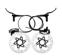 UALXPAO Juego de Frenos de Disco hidráulicos Juego de Frenos Disco hidráulico 4 pistones, Juego Delanteros y Traseros 850mm/1630mm, Bicicleta montaña con Rotor 160mm(Brake Set-Centerlock)