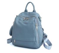 UALXPAO Mochila Mujer de Cuero Mochila de cuero for mujer, bolso escolar, viaje, hombro, mano, mochila for chica para Uso Diario, Viajes, Escuela(Blue)