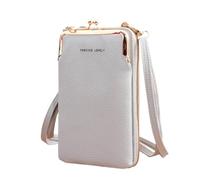 UALXPAO Monederos Mujer Cartera pequeña for Mujer, Bolso Tipo Cartera, Bolso de Mano, Mini Bolso de Hombro de Cuero Mate, Bolso de Mano for teléfono, Bolso de Mano(Grey)