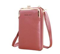 UALXPAO Monederos Mujer Cartera pequeña for Mujer, Bolso Tipo Cartera, Bolso de Mano, Mini Bolso de Hombro de Cuero Mate, Bolso de Mano for teléfono, Bolso de Mano(Deep Pink)