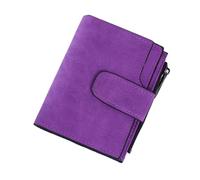 UALXPAO Monederos Mujer Carteras Cortas de Moda for Mujer, de Piel sintética Mate, Monedero pequeño Informal con Cremallera, Monedero, Cartera con Broche, Tarjetero con Clip(Purple)