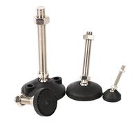 UALXPAO Patas Ajustables para Equipos 5/2/1 Piezas M8 M10 M12 Patas Ajustables roscadas niveladoras Base giratoria articuladas Soporte for Muebles(D50xM10x50,Black 2 pcs)