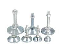 UALXPAO Patas Ajustables para Equipos Copa de pie Alta Resistencia 60 mm, Acero al Carbono, Perno Anclaje Fijo, Ajuste Metal, Soporte mecánico Antideslizante, máquina(60xM16x100mm)