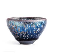 UALXPAO Taza de té Taza Tenmokus Estrella Azul Yuteki Esmalte Natural Artesanía de la Dinastía Song Cuenco Té Cerámica Patrimonio Cultural Inmaterial