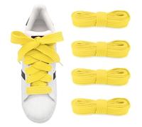UamGlsob 2 Pares de Cordones de 20mm de Ancho para Zapatillas Adidas Campus 00s, Cordones Planos Gruesos, Jumbo Shoe Laces (Yellow, 36"/90cm)