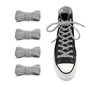 UamGlsob 2 Pares de Cordones Elásticos para Converse Altas Sneaker, 8mm Cordon Cordones Planos Zapatos para Zapatillas Deporte (Grey,72"/183cm)