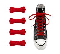 UamGlsob 2 Pares de Cordones Elásticos para Converse Altas Sneaker, 8mm Cordon Cordones Planos Zapatos para Zapatillas Deporte (Red,63"/160cm)