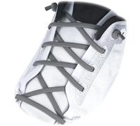 UamGlsob Lazos elásticos Planos Ultradelgados de 4 mm Sin Nudos, 120 cm de Largo, Cordones Finos para Zapatillas de Correr, Deportivas y de Entrenamiento, Dark Gray