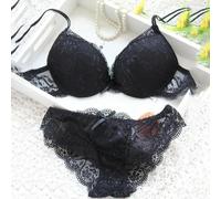 UANGLI Conjunto de lencería para Mujer, Conjunto de lencería con Encaje, Sujetador Transparente de Color sólido, Ropa Interior cómoda e íntima