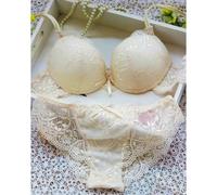 UANGLI Conjunto de lencería para Mujer, Conjunto de lencería con Encaje, Sujetador Transparente de Color sólido, Ropa Interior cómoda e íntima