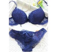 UANGLI Conjunto de lencería para Mujer, Conjunto de lencería con Encaje, Sujetador Transparente de Color sólido, Ropa Interior cómoda e íntima