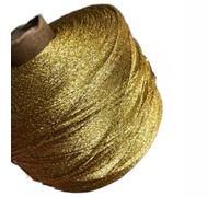 UANGLI Hilo metálico de 500g para Tejer algodón Hueco, Hilo de Ganchillo DIY, línea Brillante de Ganchillo para Tejer DIY, Sombrero de Hilo Dorado y Plateado, Juguete