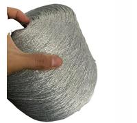 UANGLI Hilo metálico de 500g para Tejer algodón Hueco, Hilo de Ganchillo DIY, línea Brillante de Ganchillo para Tejer DIY, Sombrero de Hilo Dorado y Plateado, Juguete