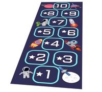 Uanqfegy Alfombra de rayuela para Juegos en Interiores, alfombras para niños con Respaldo Antideslizante, Alfombra de área temática, de poliéster Lavable a máquina para Sala de Juegos, Dormitorio, gu