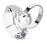 Uanqfegy Anillo de diamantes de aleación, accesorio de cristal de 2, 36 pulgadas para propuesta romántica, recuerdo y decoración de fiesta de boda