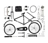 Uanqfegy DIY Bicicletas Modelo Escala 1:10 51 Piezas - Simulación Retro Aleación Mini Bicicletas Modelo Hierro Arte Mini Bicicleta con Inflador Maletín Adorno de Mesa
