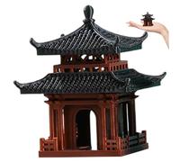 Uanqfegy Estatua de jardín de Pagoda, Modelo de pabellón de Bricolaje de simulación, micropaisaje de jardín de Hadas para Acuario, adornos/2x1, 6x1, 6 Pulgadas