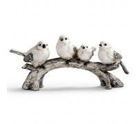 Uanqfegy Estatua de Resina de Familia de pájaros en Rama, Escultura de Figuras de pájaros para Sala de Estar, estantería, decoración Moderna de Granja