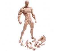 Uanqfegy Figura de acción Masculina a Escala 1/12, Cuerpo en Blanco, Piel Blanca musculosa súper articulada, Figura de acción Flexible de 6 Pulgadas con Accesorios completos para coleccionistas