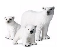 Uanqfegy Figuras de Oso Polar - 3 Modelos realistas de Animales árticos, Juguetes educativos para decoración de Tartas para niños