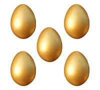 Uanqfegy Huevos de Pascua de madera, kit de pintura DIY de huevo dorado de 5 uds, artesanía de decoración de Pascua para niños, decoración navideña